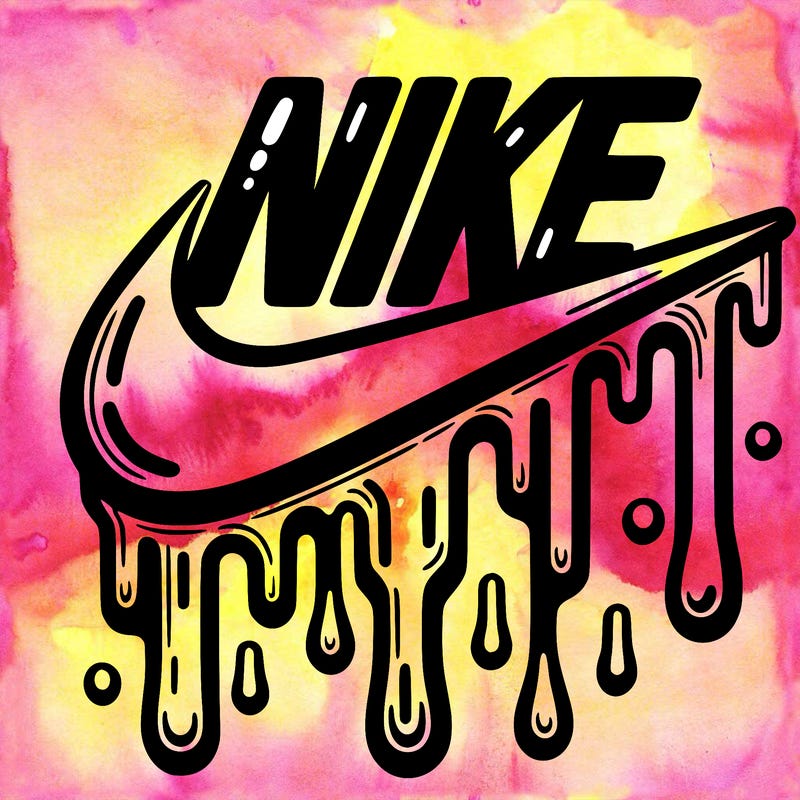 dripping nike logo