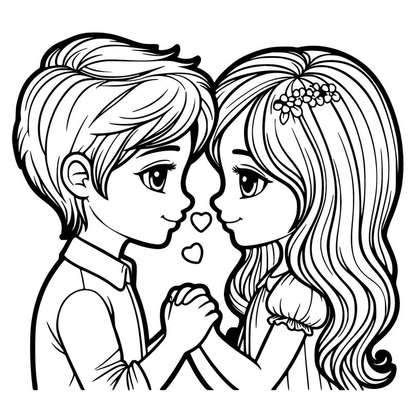 a realistic boy and girl in love