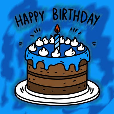 happy birthday simple cake