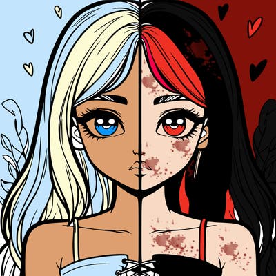 realistic girl split