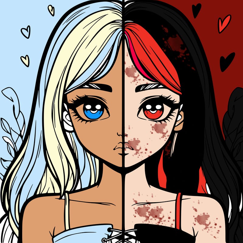 realistic girl split