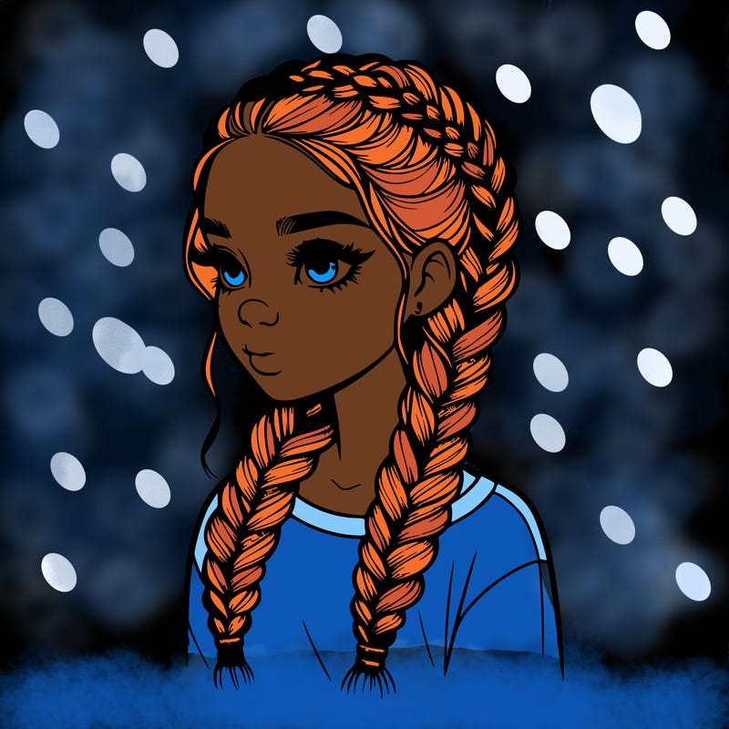 realistic girl with braids
