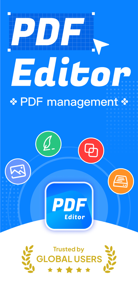 PDF Editor: Scan & Convert - PDF Editor app interface for scanning and converting documents on mobile