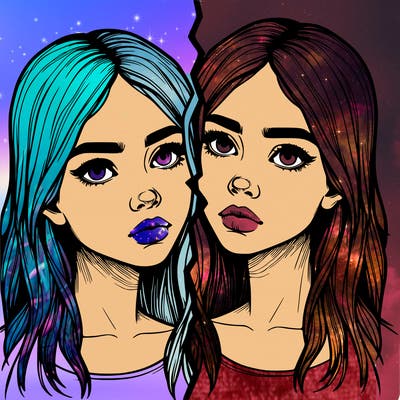 realistic girl split