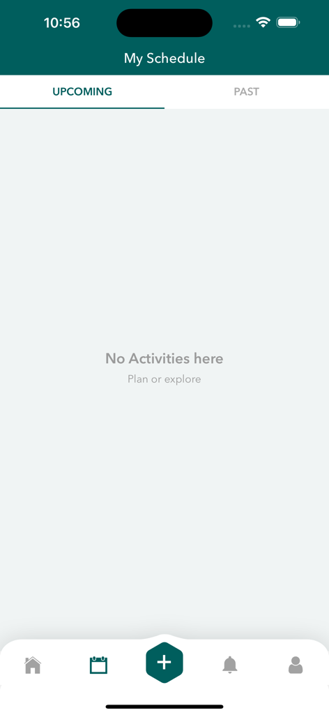 Namat Beirut - Namat Beirut mobile app screen showing the My Schedule section with no upcoming activities.