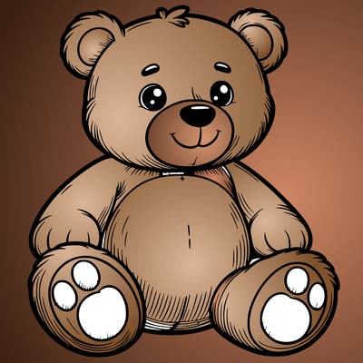 big cute teddy bear realistic
