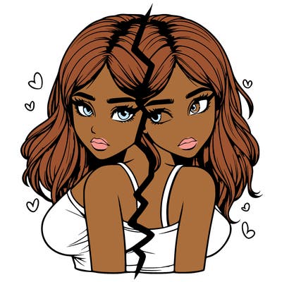 realistic girl split