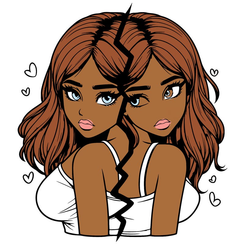 realistic girl split