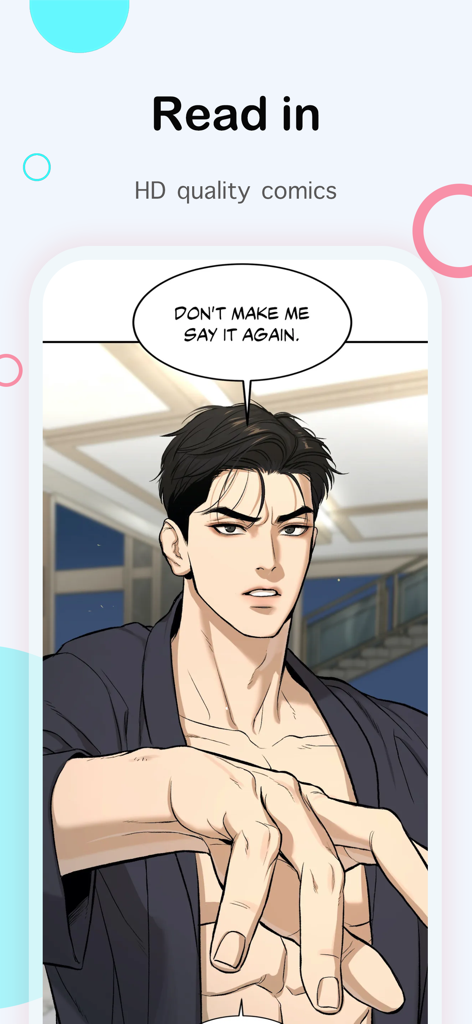 Bontoon - Manga & Comics - A high-definition manga character illustration displayed within the Bontoon app reader interface.