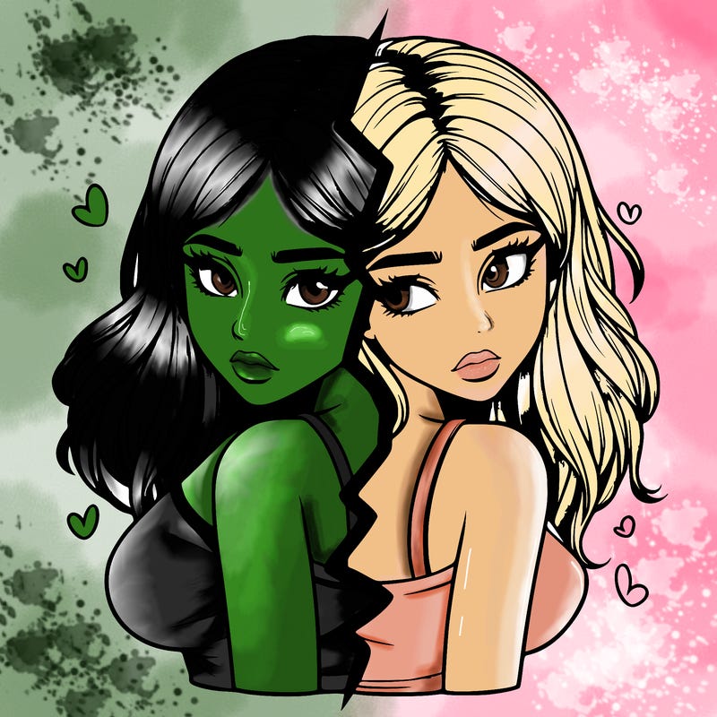 realistic girl split