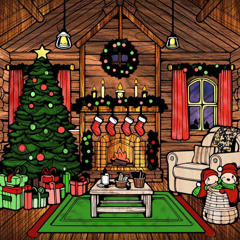 christmas house interior