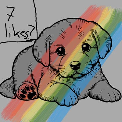 a cute realistic puppy