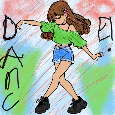 realistic girl danceing