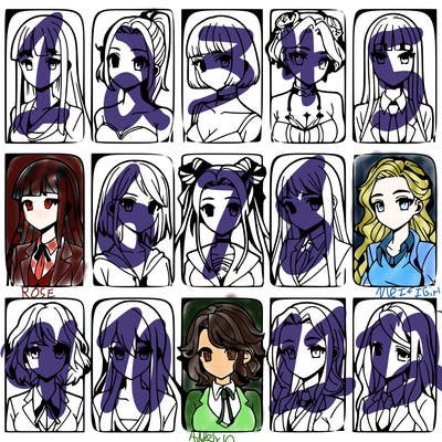 girls that look diffrent anime