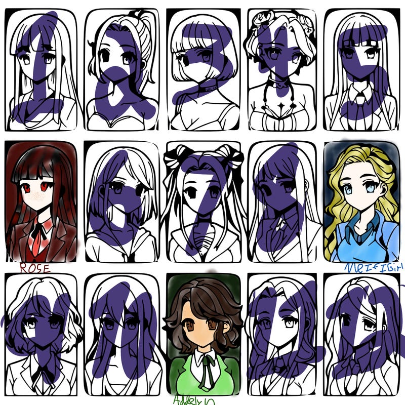 girls that look diffrent anime