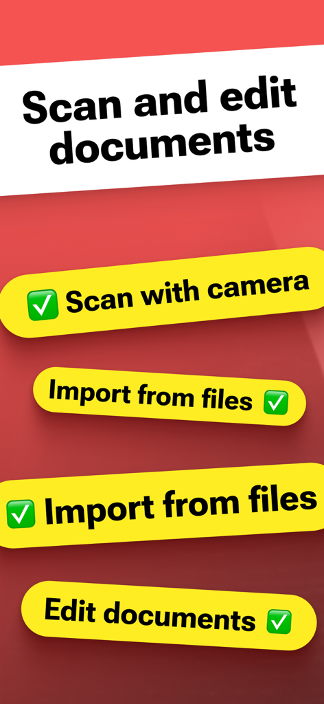 PDF Converter: PDF Compressor - App interface showing document scanning and editing options for mobile PDF conversion