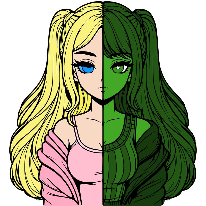 realistic girl split