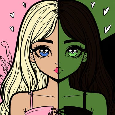 realistic girl split