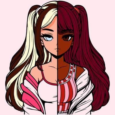 realistic girl split