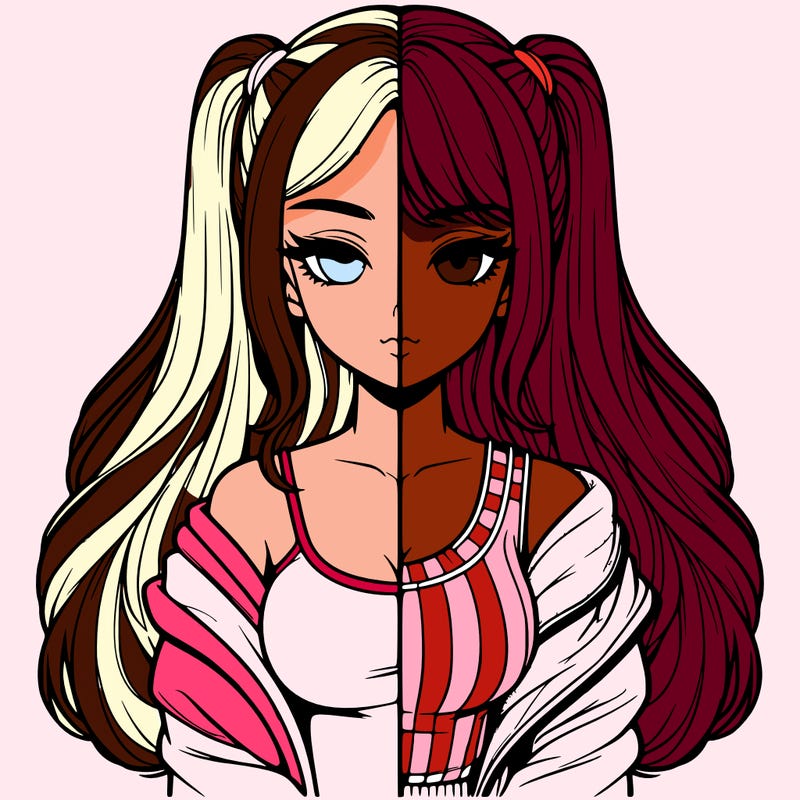 realistic girl split