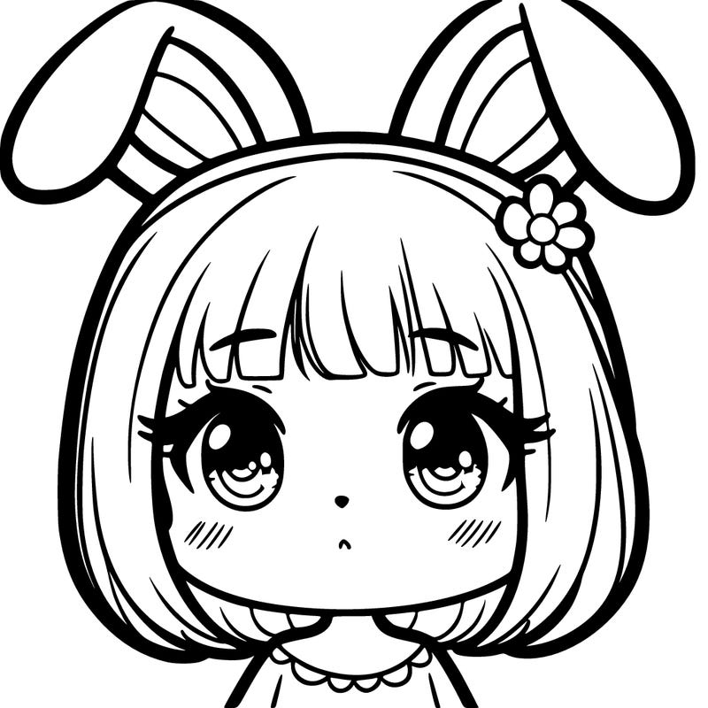 cute girl with bunny ears