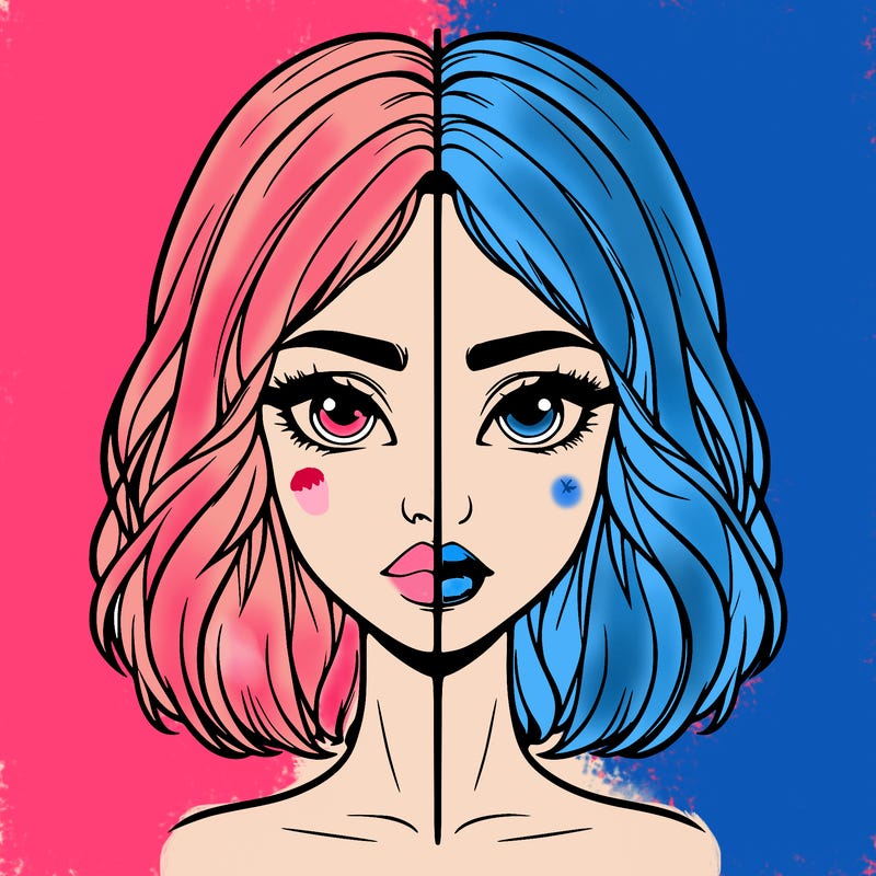 realistic girl split