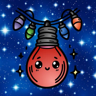 small bulb of a garland