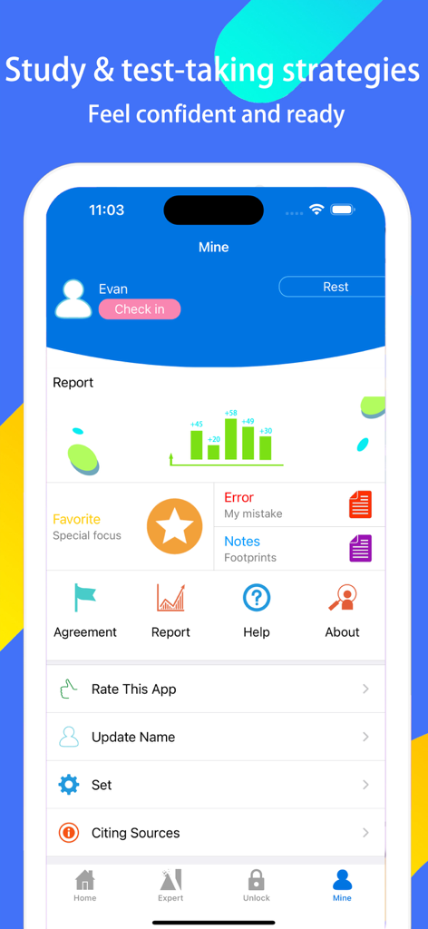 NCLEX RN Exam Expert - NCLEX RN exam preparation app study report and user progress dashboard