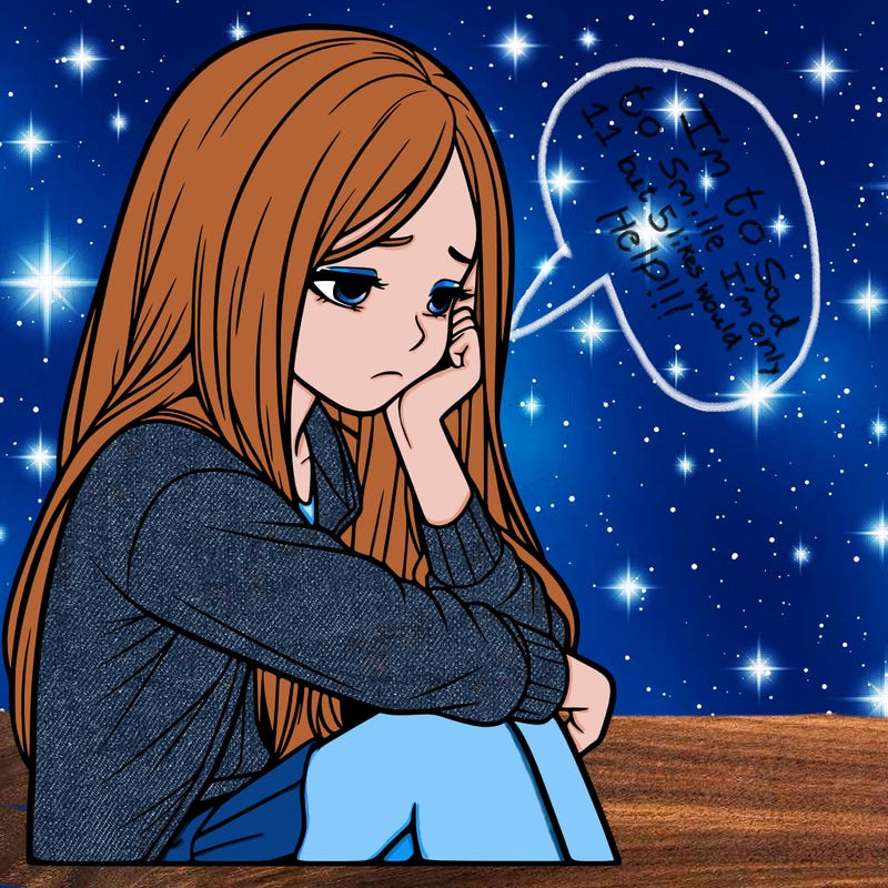 a realistic girl with depression