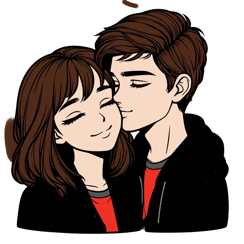 realistic girl and boy  love