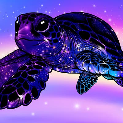 realistic sea turtle