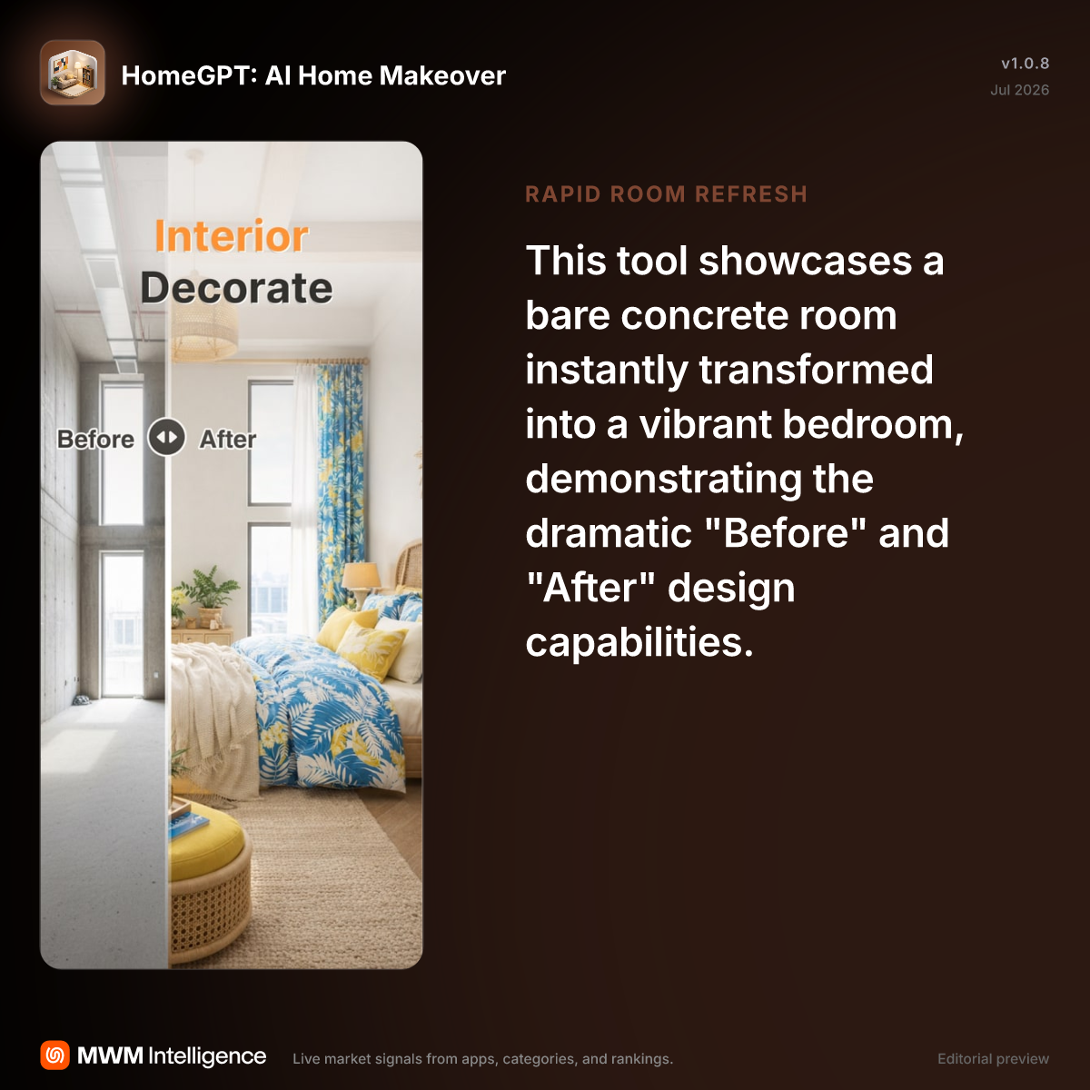 HomeGPT: AI Home Makeover - Graphics & Design App | MWM