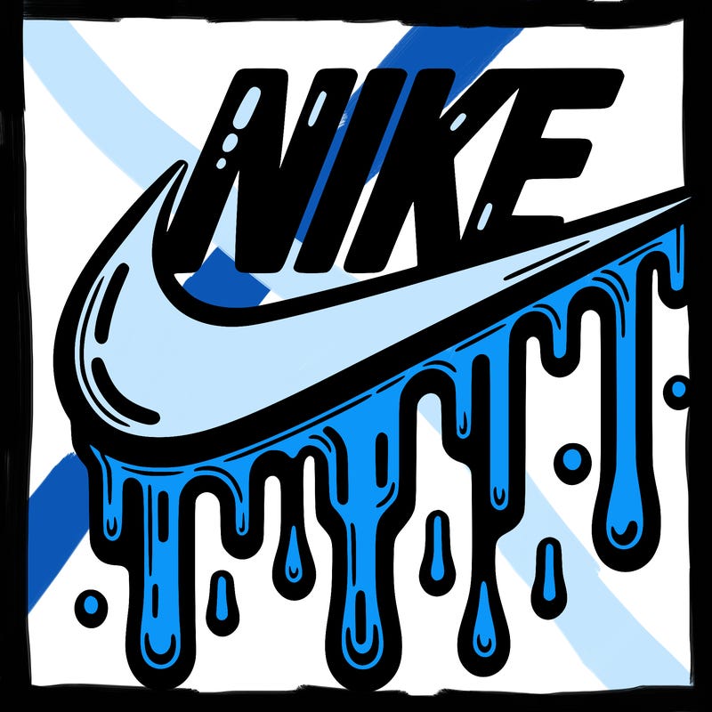 dripping nike logo