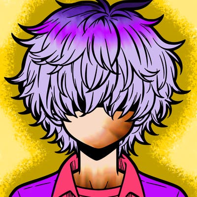 manga boy fluffy hair covering his eyes