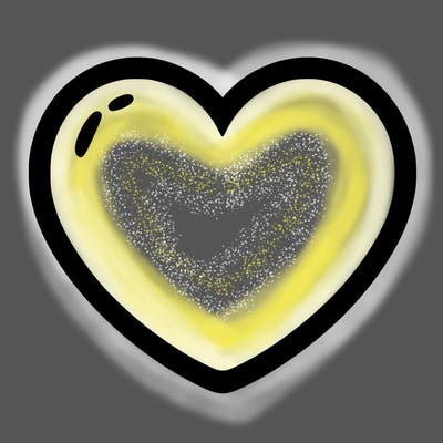 a blank heart