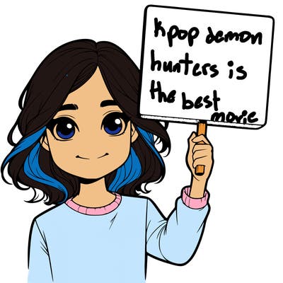 realistic girl holding up a sign