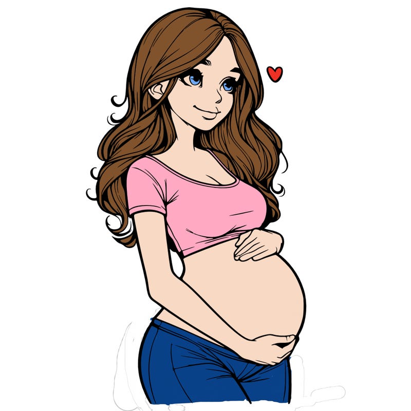 realistic pregnant girl