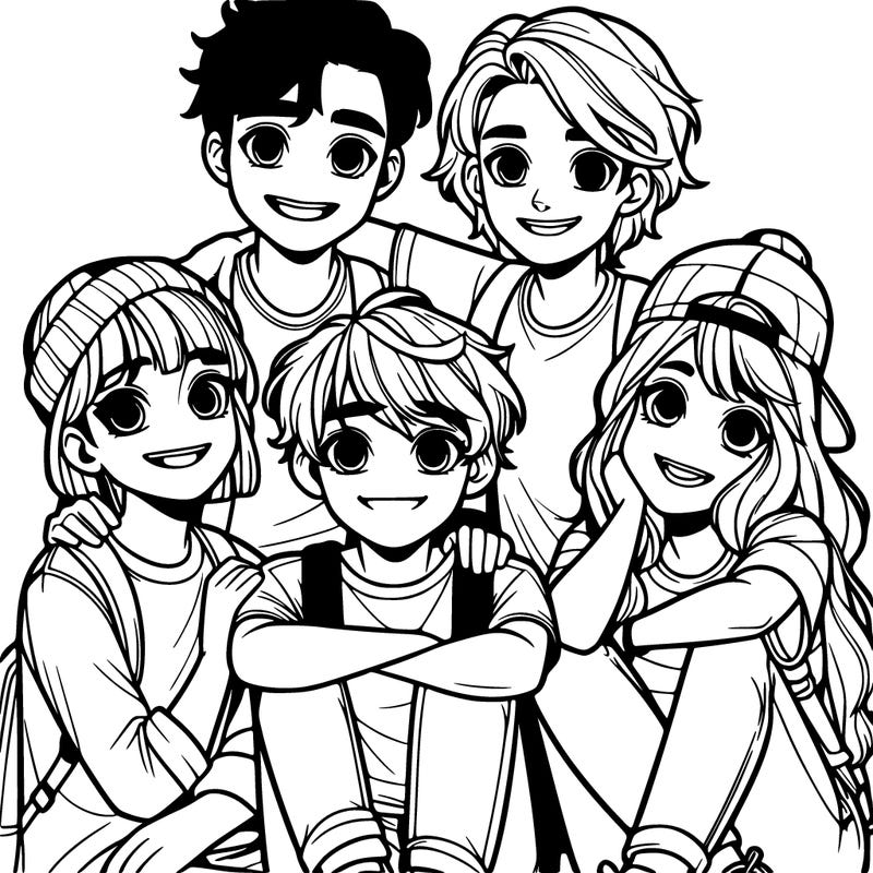 a group of realistic, looking best friends