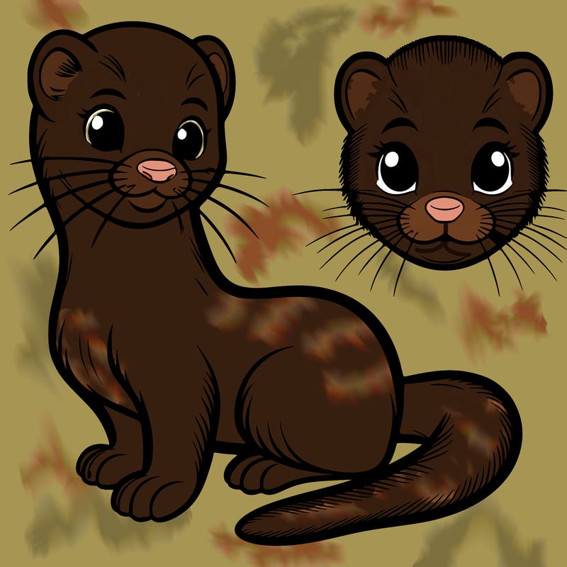 mink, big eyes, full body