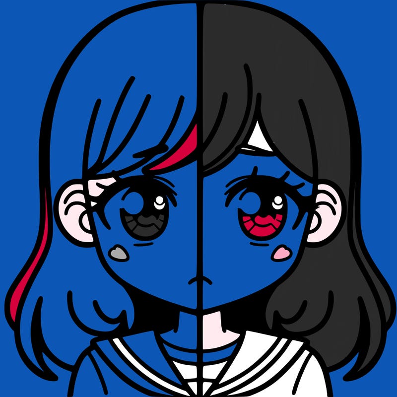 a split of a girl