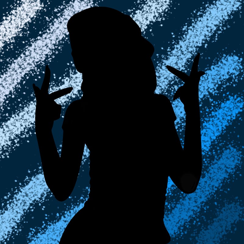 realistic teenage girl with braids and a beanie and crop top doing 🫶🏼