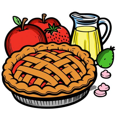 a pie of food