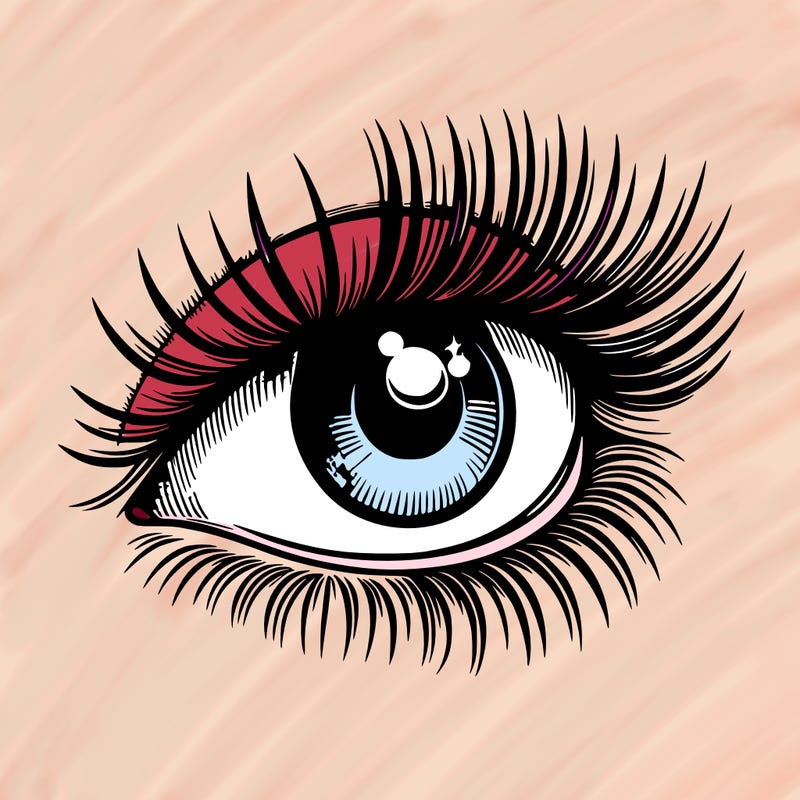 realistic eye long eylashes