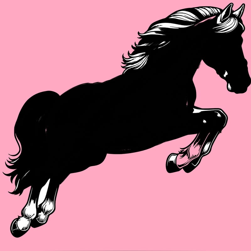 realistic horse jumping