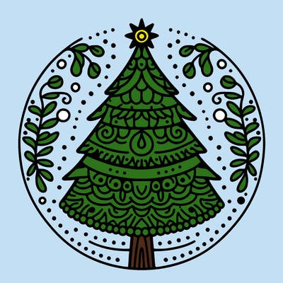 mandala sapin de noel