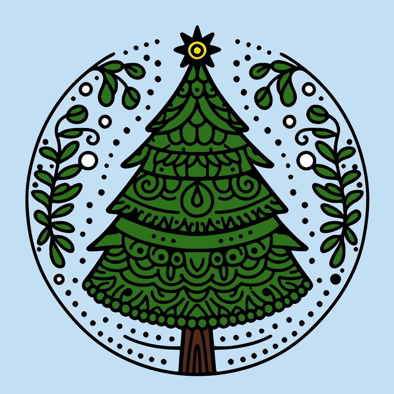mandala sapin de noel