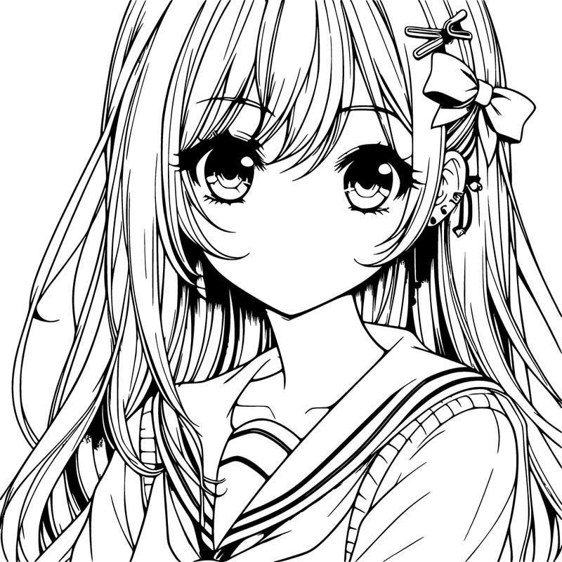 realistic manga girl