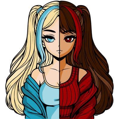 realistic girl split