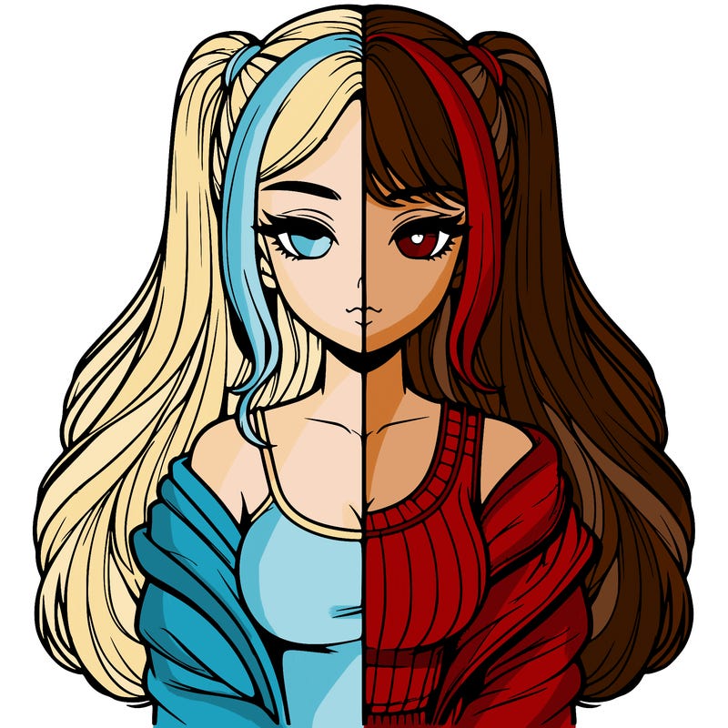 realistic girl split