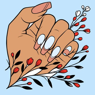 nails with french tip